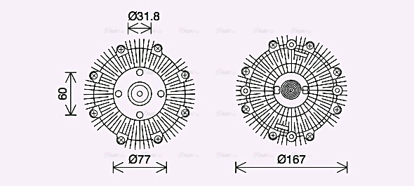 Clutch, radiator fan (DNC446)