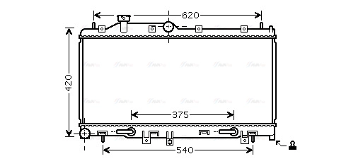 Radiator, engine cooling (SU2066)
