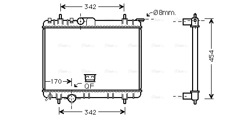 Radiator, engine cooling (PEA2210)