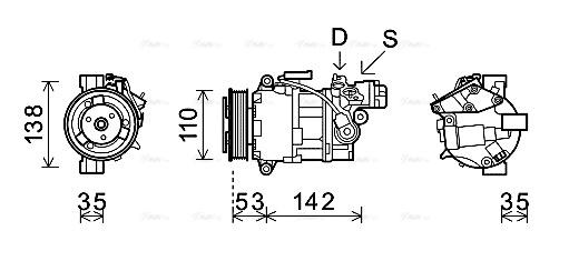 Compressor, air conditioning (BWAK393)