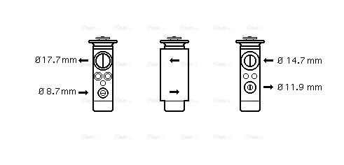 Expansion Valve, air conditioning (OL1461)