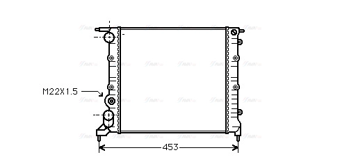 Radiator, engine cooling (RT2121)