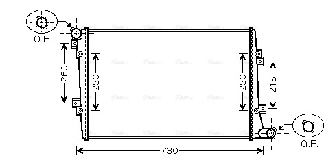 Radiator, engine cooling (VNA2255)