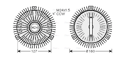 Clutch, radiator fan (AIC286)