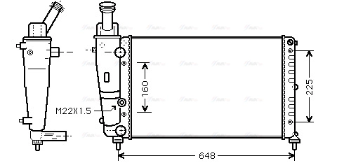 Radiator, engine cooling (LC2082)