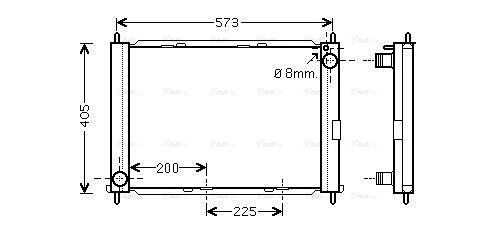 Radiator, engine cooling (RT2652)