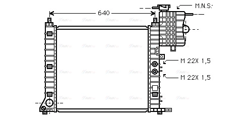 Radiator, engine cooling (MSA2218)