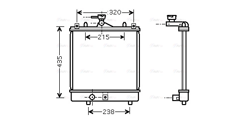 Radiator, engine cooling (SZA2061)