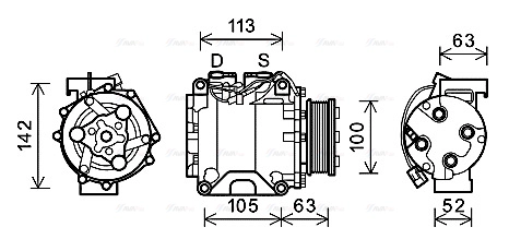 Compressor, air conditioning (HDAK237)