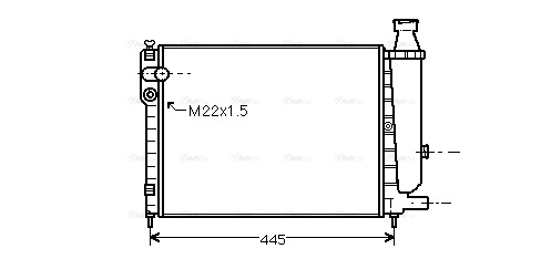 Radiator, engine cooling (CNA2048)