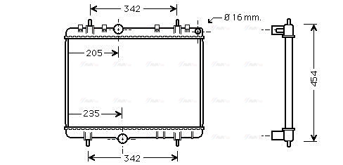 Radiator, engine cooling (PE2267)