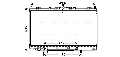 Radiator, engine cooling (MT2217)