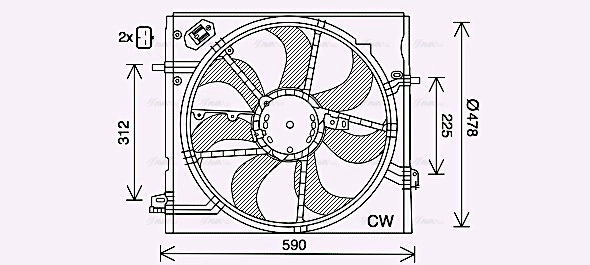Fan, engine cooling (DN7536)