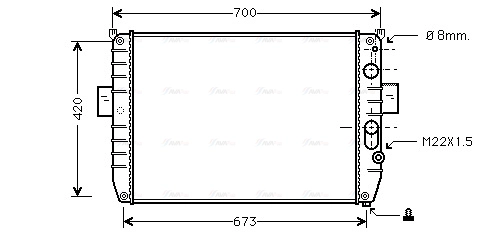 Radiator, engine cooling (IV2050)