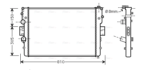 Radiator, engine cooling (IVA2087)