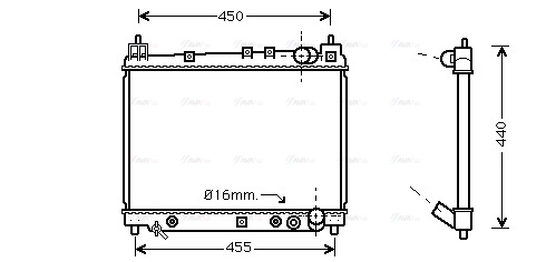 Radiator, engine cooling (TO2259)