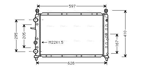 Radiator, engine cooling (FTA2066)