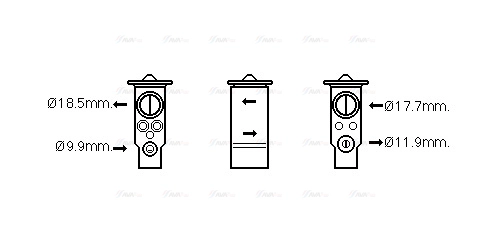 Expansion Valve, air conditioning (VO1171)