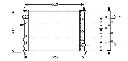 Radiator, engine cooling (FTA2227)