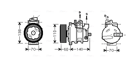 Compressor, air conditioning (AIK269)