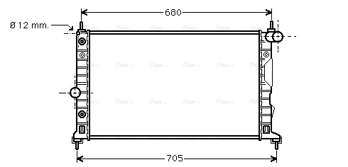 Radiator, engine cooling (SB2037)