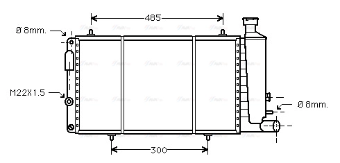 Radiator, engine cooling (CNA2034)