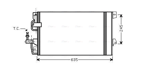 Condenser, air conditioning (OLA5390D)