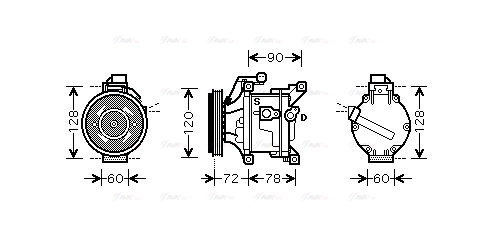 Compressor, air conditioning (TOK444)