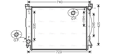 Radiator, engine cooling (AIA2245)