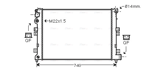 Radiator, engine cooling (CNA2089)