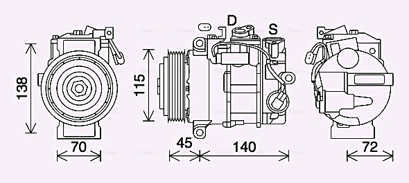Compressor, air conditioning (MSK710)