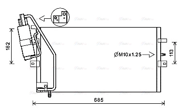 Condenser, air conditioning (SB5082D)