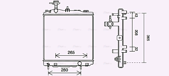 Radiator, engine cooling (MT2266)