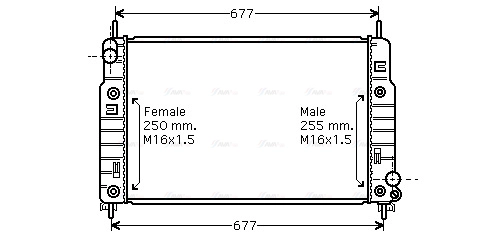 Radiator, engine cooling (FD2223)