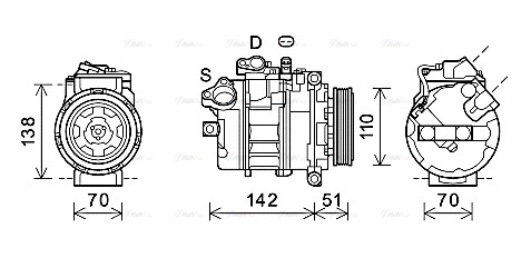 Compressor, air conditioning (BWK417)