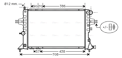 Radiator, engine cooling (OLA2252)