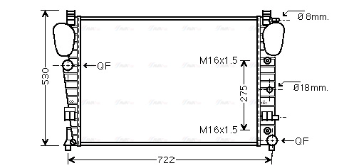 Radiator, engine cooling (MSA2306)
