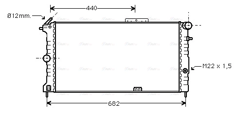 Radiator, engine cooling (OLA2190)