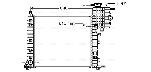 Radiator, engine cooling (MSA2265)