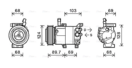 Compressor, air conditioning (KAK159)