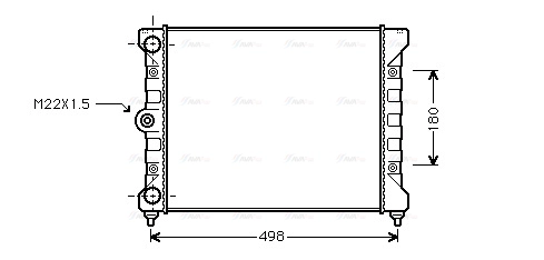 Radiator, engine cooling (VN2028)
