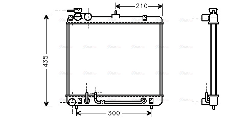 Radiator, engine cooling (HY2052)