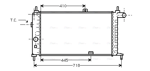 Radiator, engine cooling (OL2066)