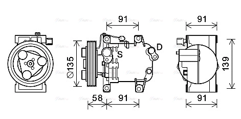 Compressor, air conditioning (DNK395)