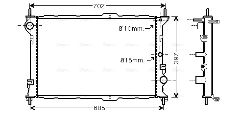 Radiator, engine cooling (FD2381)