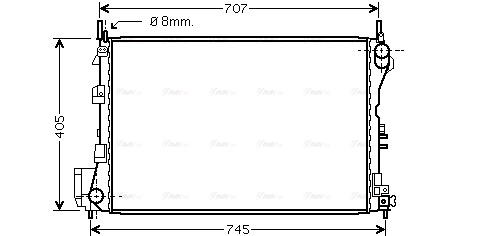 Radiator, engine cooling (OL2340)