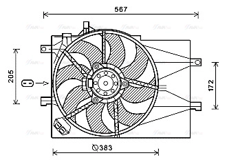 Fan, engine cooling (FT7598)