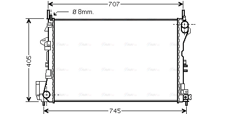 Radiator, engine cooling (OL2338)