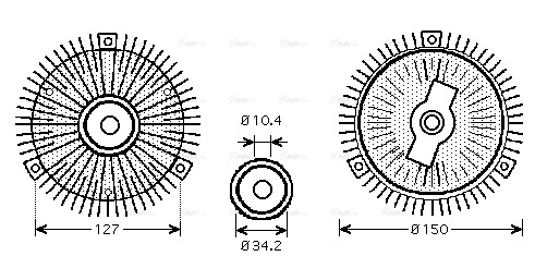 Clutch, radiator fan (MSC415)