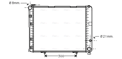 Radiator, engine cooling (MS2236)